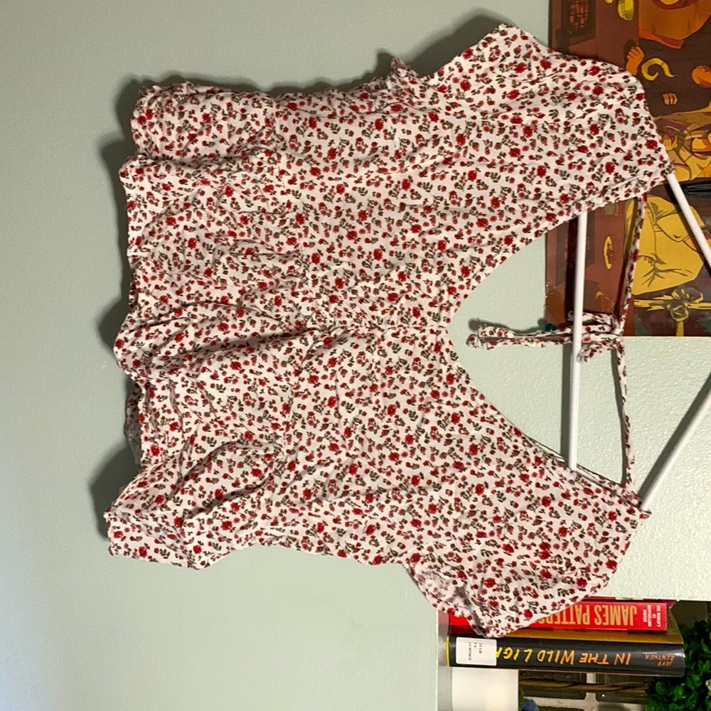 Floral read and with crop top